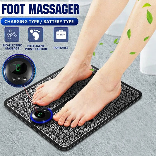 EMS Foot Massager Mat | USB Rechargeable Smart Electric Foot Massage Pad Technology
